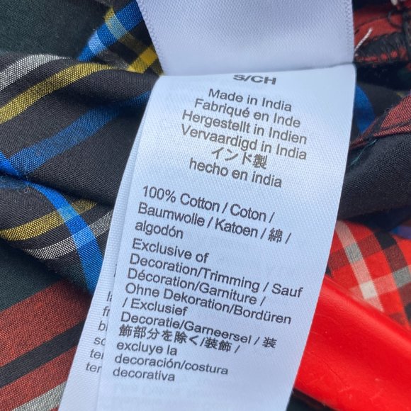 J.Crew Velvet Trimmed V Neck Tunic Size Sm Black Stewart Tartenl Crisp Popover - Picture 14 of 16